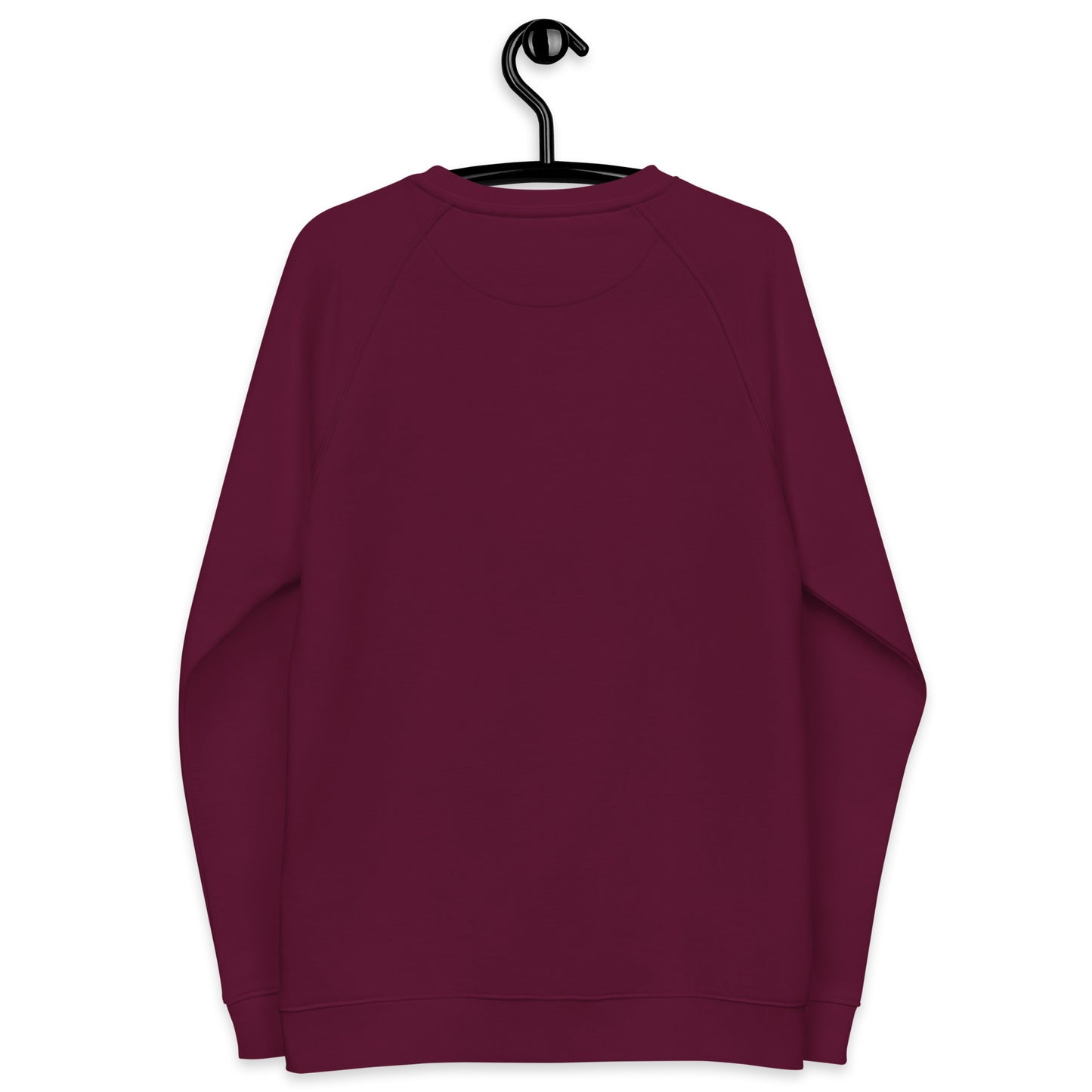 "Avo Cuteo" Embroidered Burgundy Organic Raglan Sweatshirt (XS-3XL)