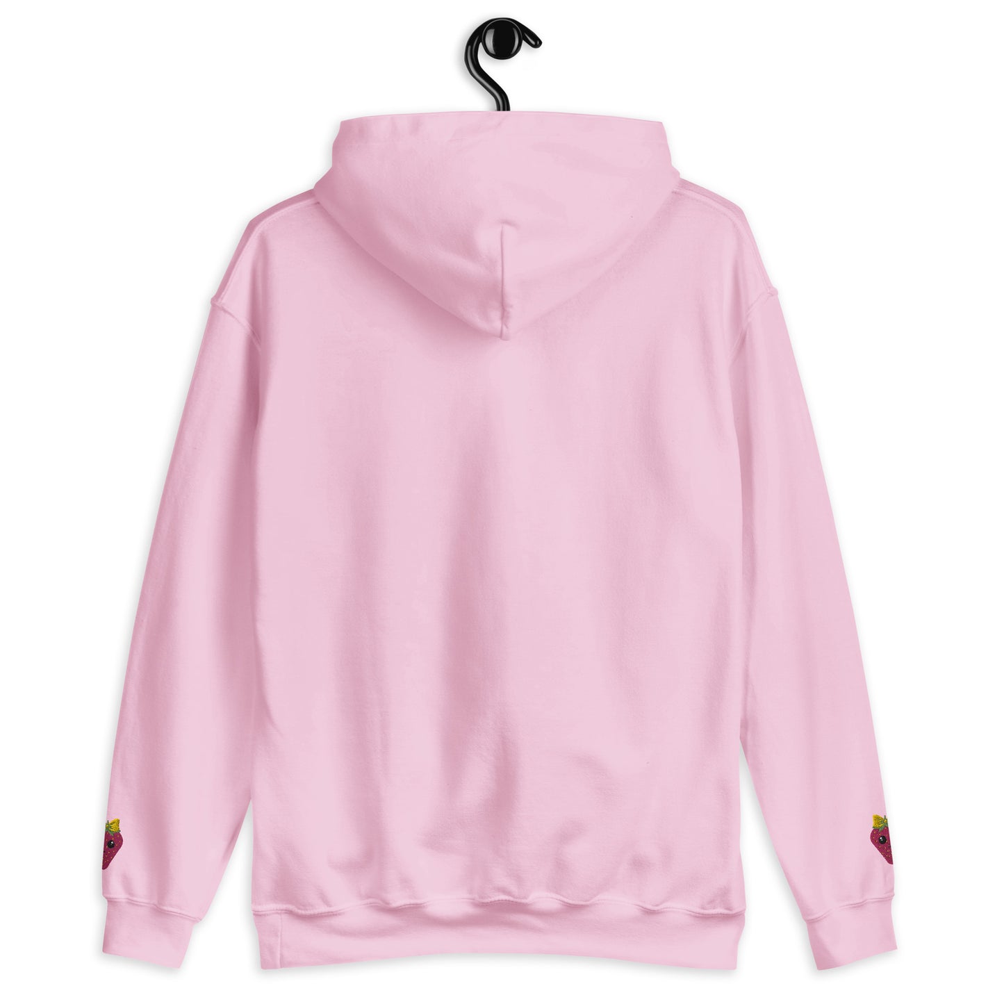 "Strawberry Parfait" Light Pink Hoodie with Cuff Embroidery (S-5XL)