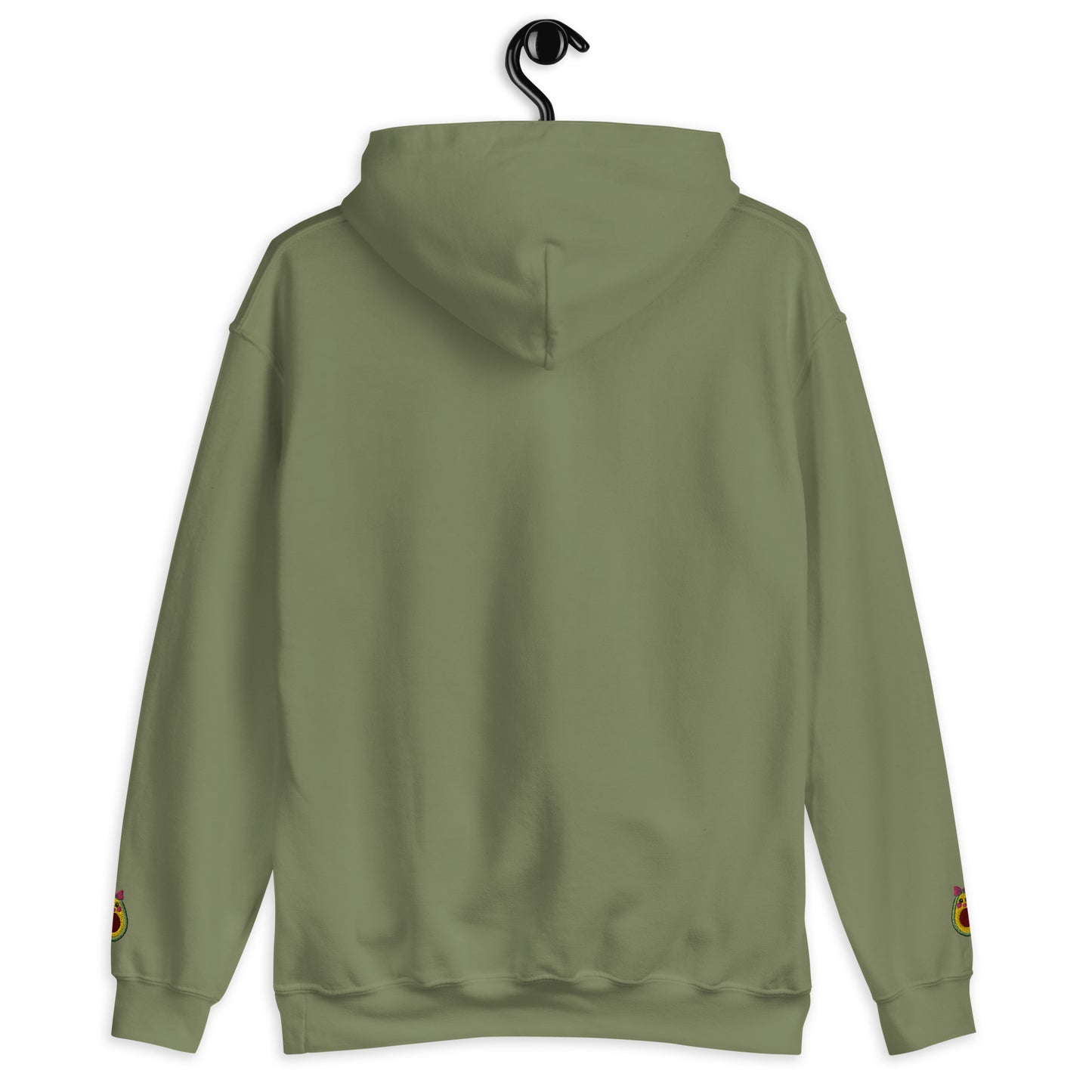 "Avocado Toast" Olive Green Hoodie with Cuff Embroidery (S-5XL)