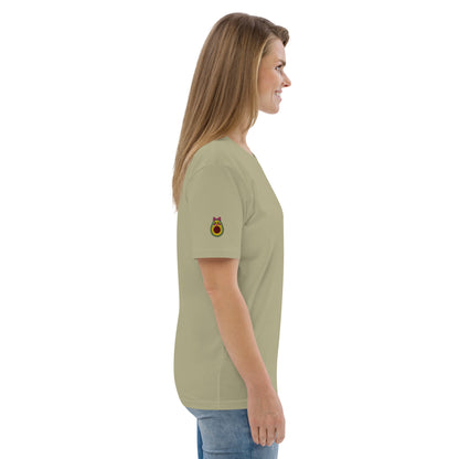 "Avocado Toast" Sage Embroidered Unisex Organic Cotton T-shirt (S-2XL)