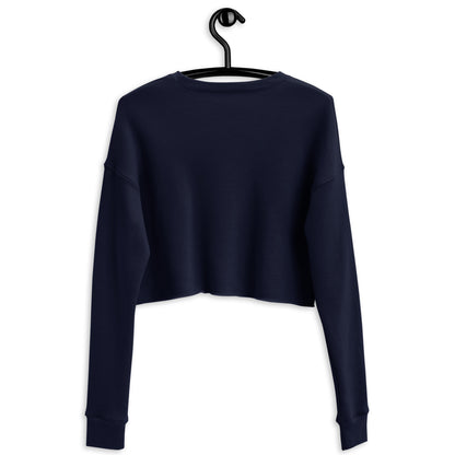 "Double van Scoops" Navy Embroidered Crop Sweatshirt (S-L)