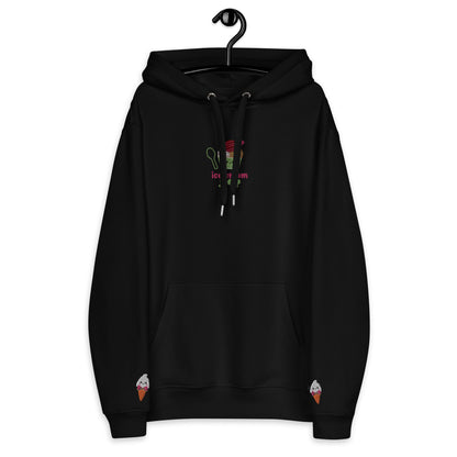 "Ice Cream Sundae" Organic Hoodie with Wrist Embroidery (XS-5XL)